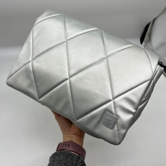 Shawn Killinger x IHKWIP Knotted Shoulder Bag w Crossbody Strap Metallic Silver - Picture 8 of 16